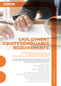 Emplyment Equity Compliance Requirements